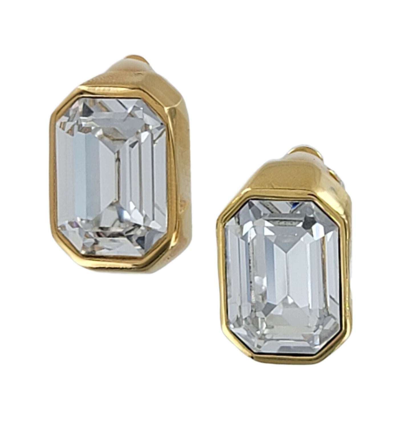 Joan Rivers Clear Jeweled Crystal Clip On Earrings NWT NIB