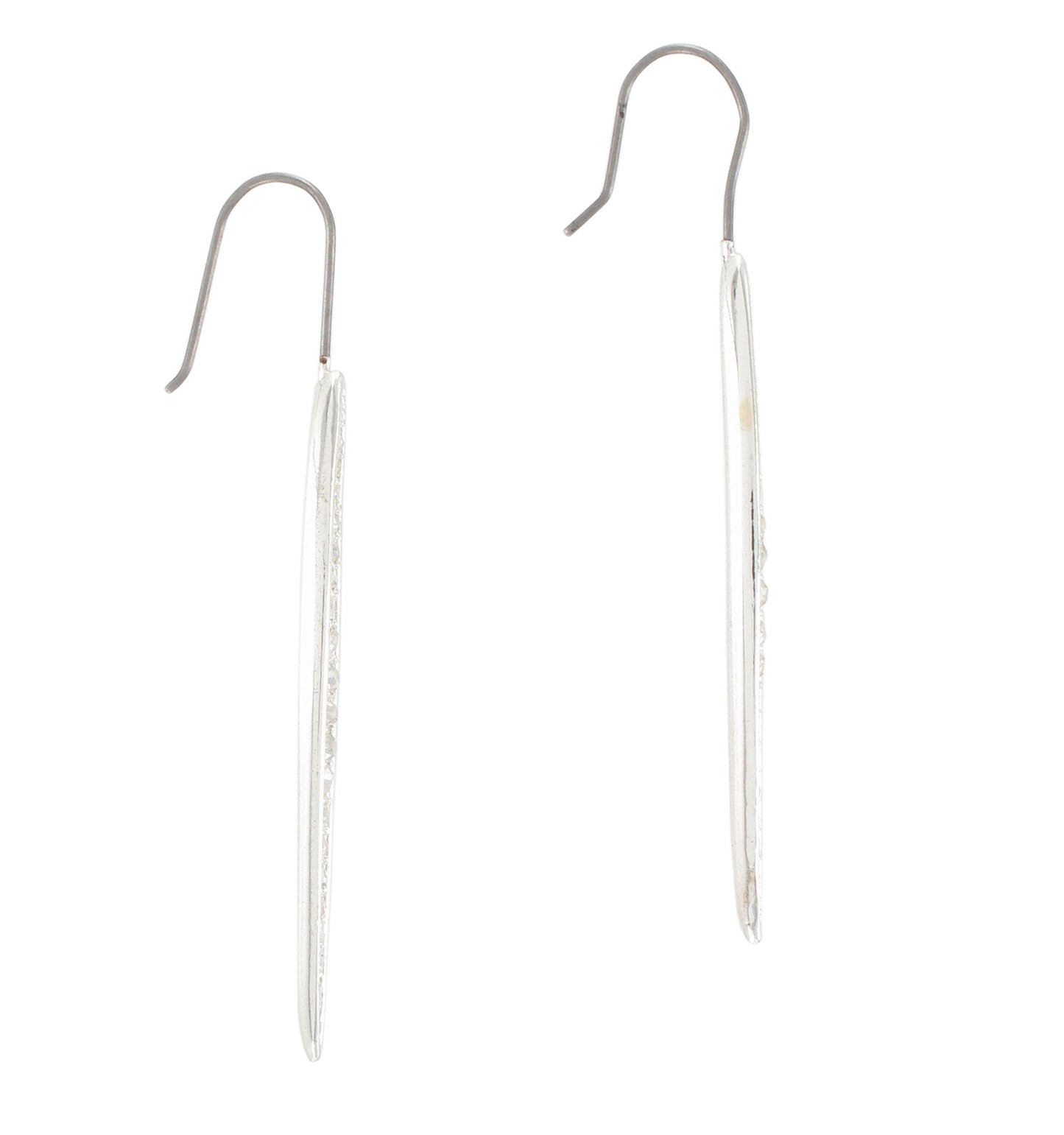 The Limited Silver Tone Pierced Earrings Rhinestone Stick Long 2"