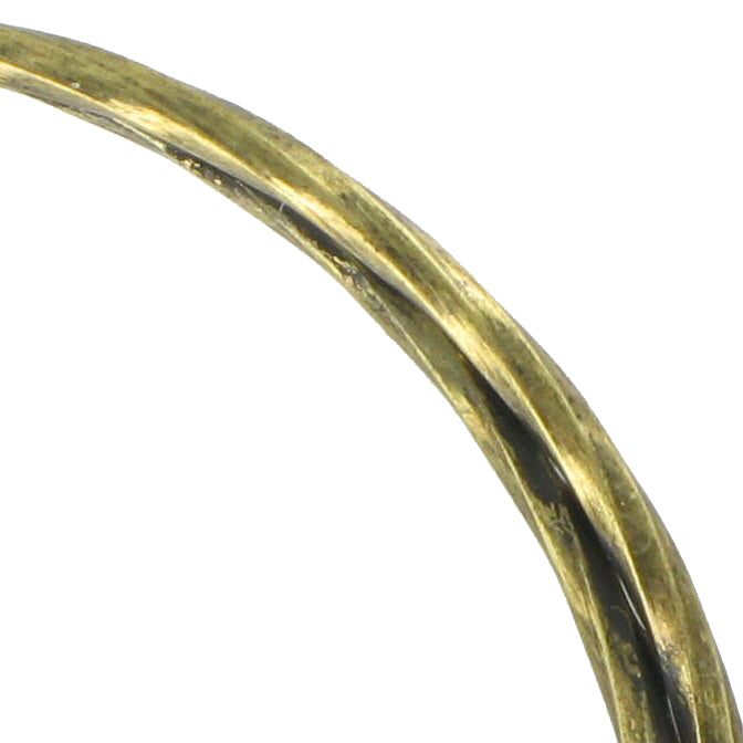 Hoop Gold Tone Pierced Earrings Double Spiral  2"