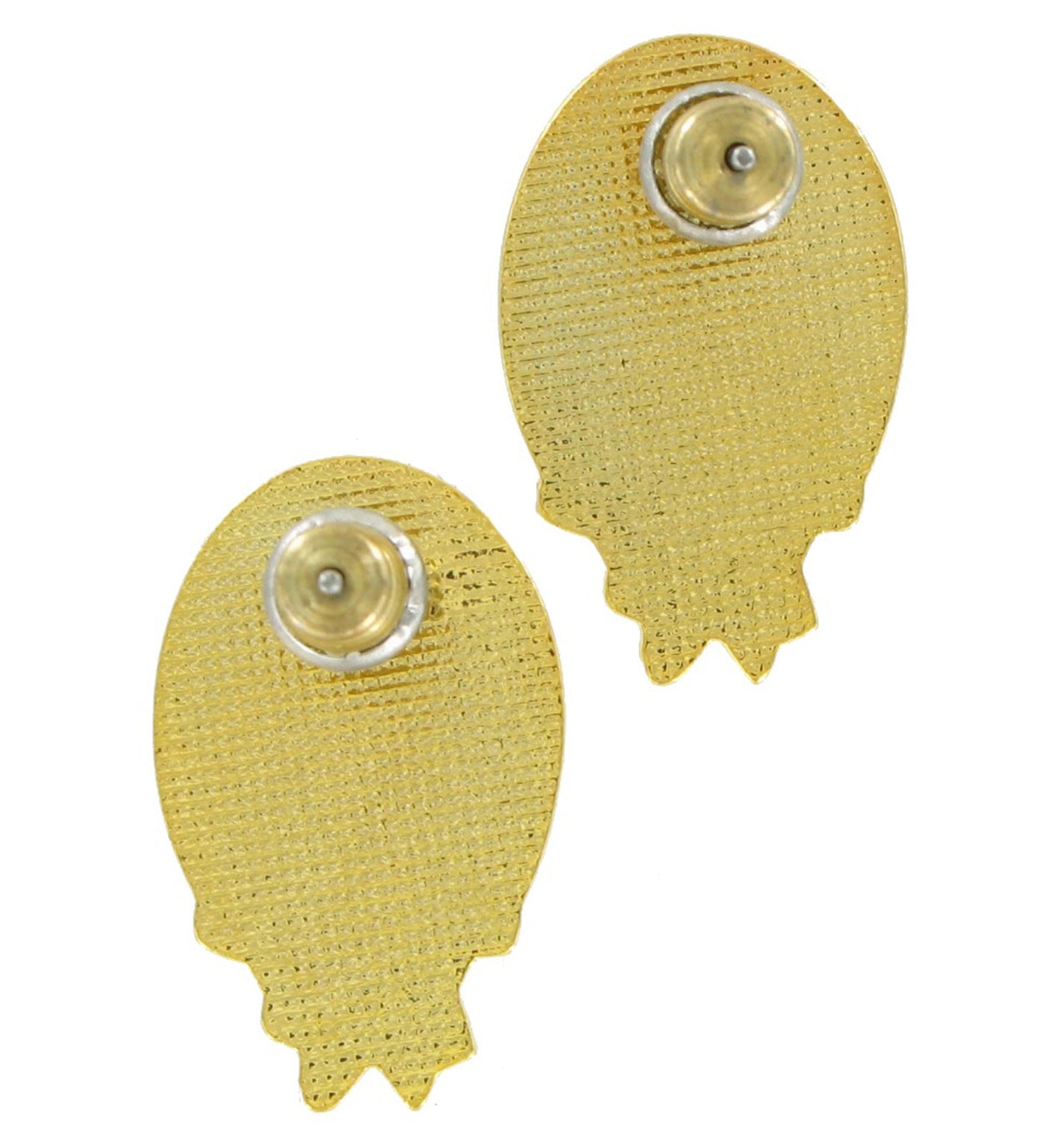 Pierced Earrings Gold Tone Faux Pearl Bow Rhinestone 2 5/8"