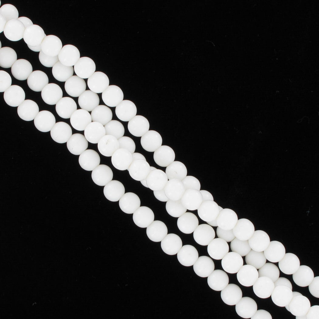 Mod Four Multi Strand Lucite White Beaded Necklace Womens Jewelry 18"