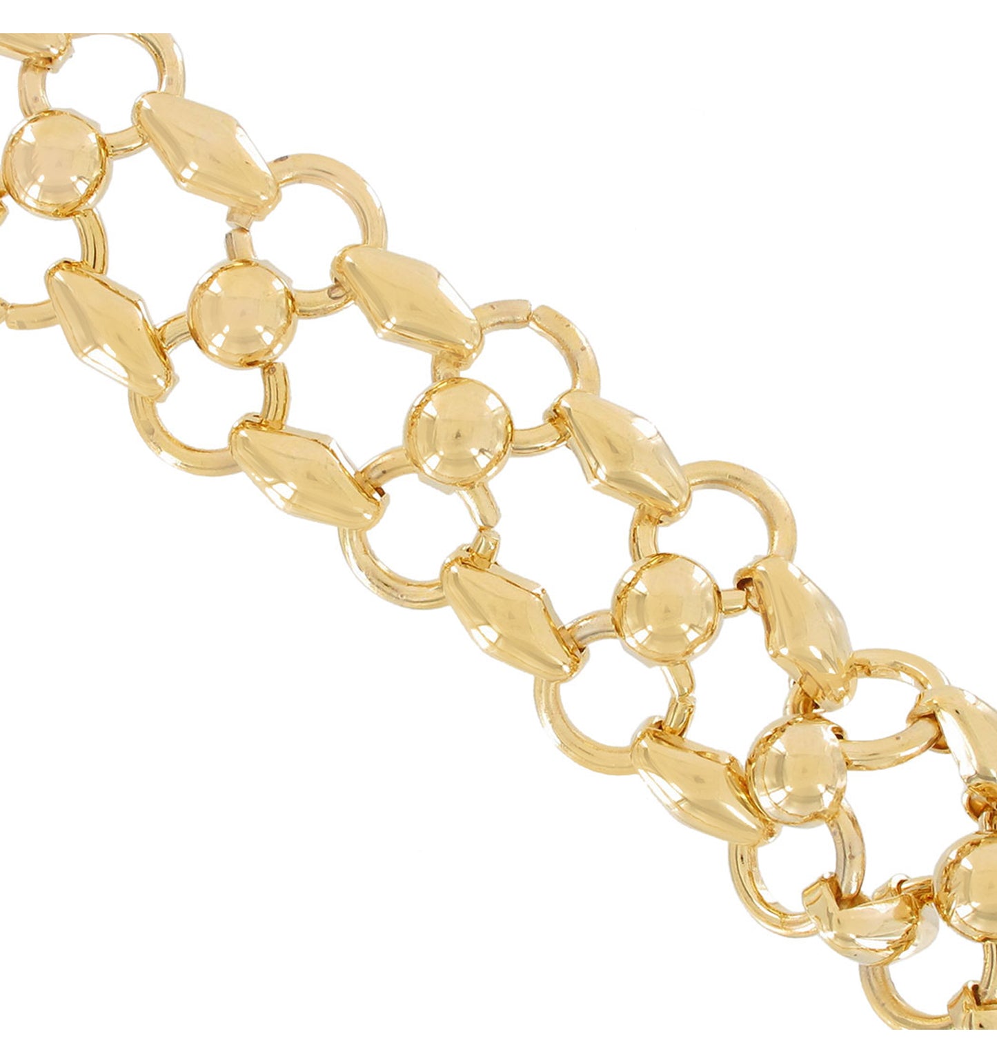 Chunky Chain Clip On Earrings 3" Bracelet 8" Collar Necklace 18.5"