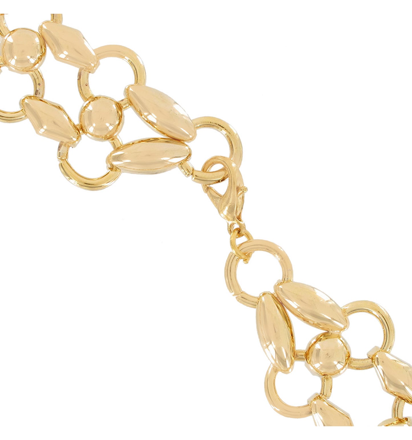 Chunky Chain Clip On Earrings 3" Bracelet 8" Collar Necklace 18.5"