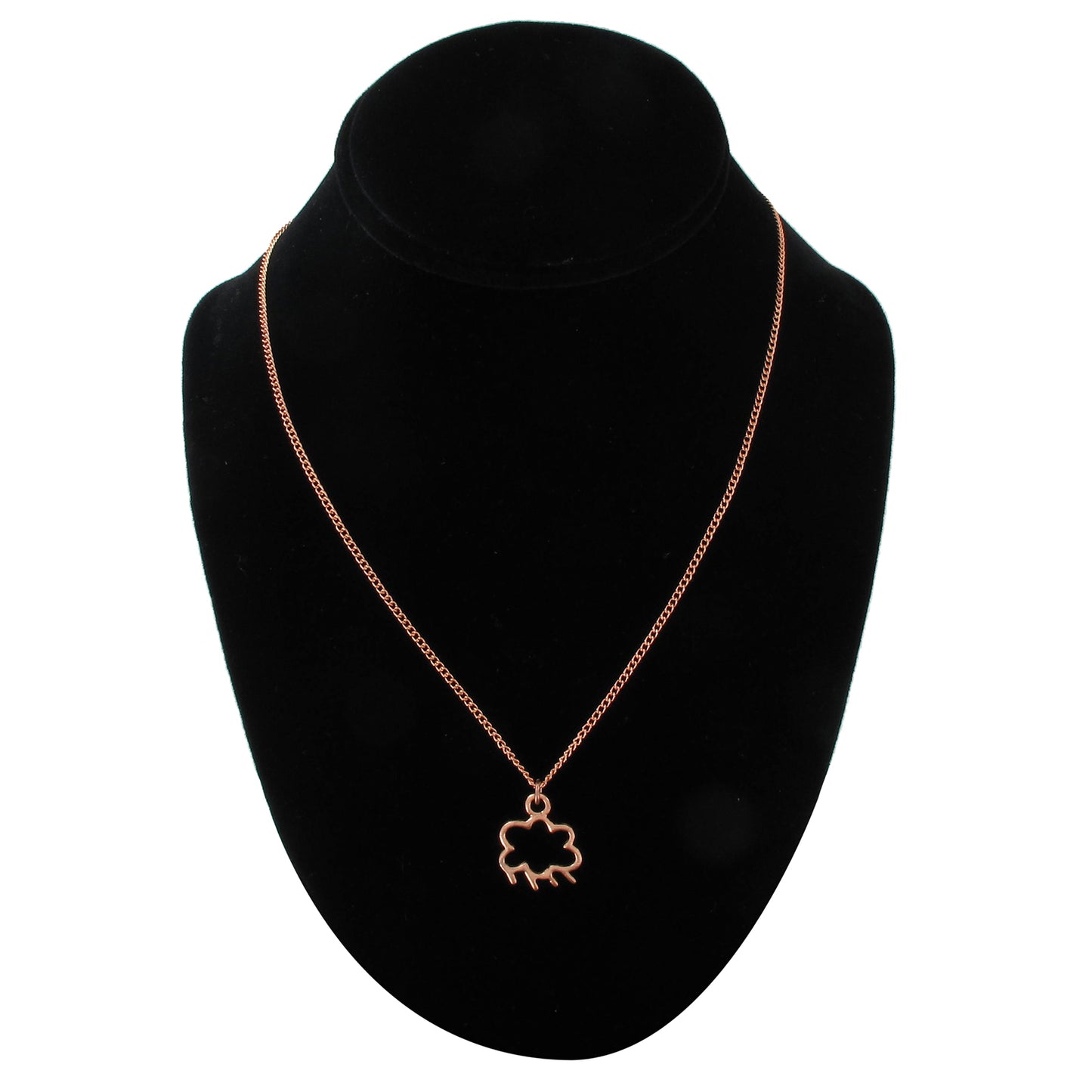 Ky & Co USA Safety Pin Brooch Rain Cloud Charm Rose Gold Tone Fashion Jewelry 2"