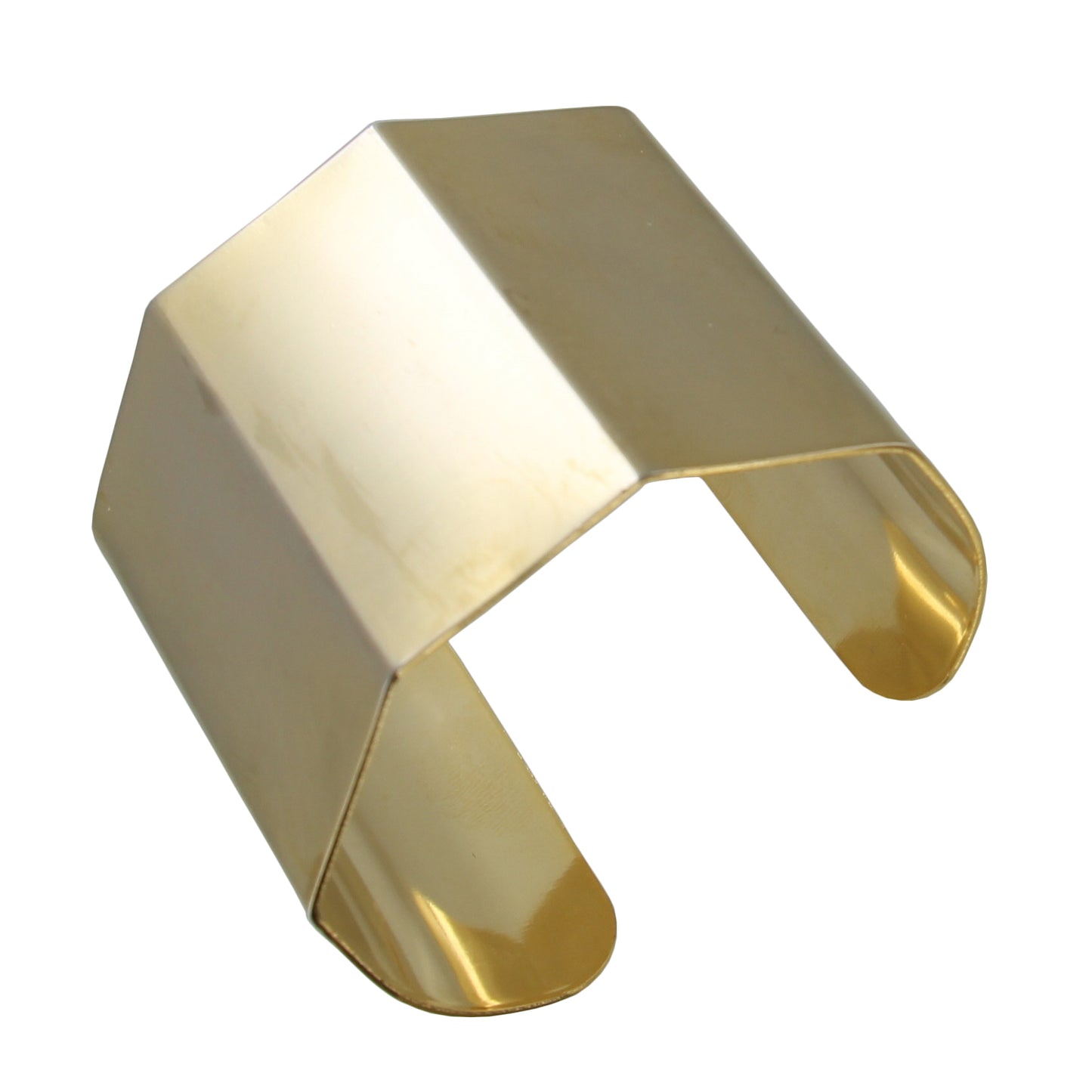 Ky & Co Satin Gold Tone Geometric Metallic Cuff Bracelet USA Made Nickel Free
