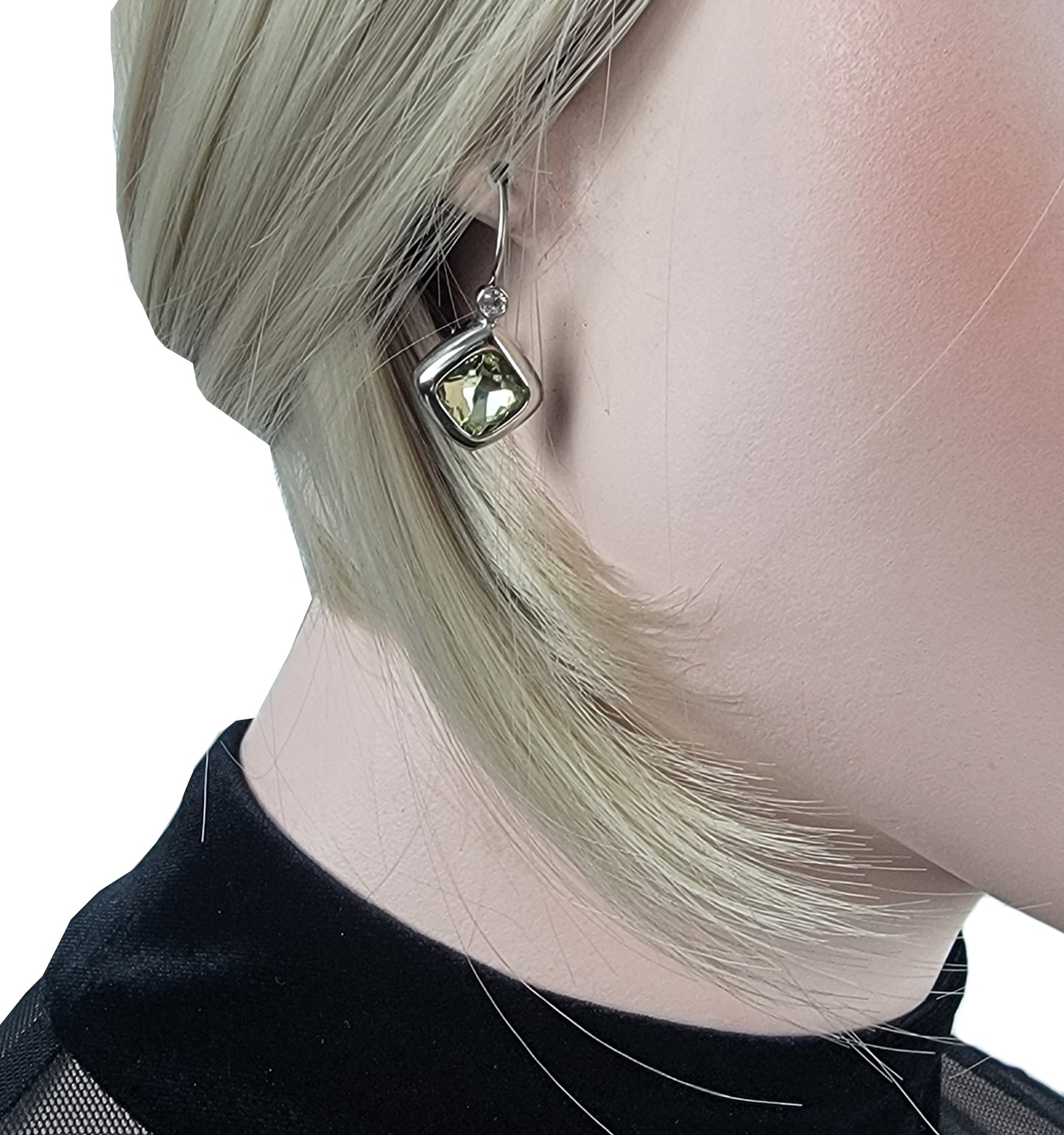 Joan Rivers Silver Tone LeverBack Interchangeable Pierced Earrings NWT NIB